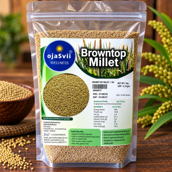 Browntop Millet ( Korela / ബ്രൗൺ ടോപ്പ് മില്ലറ്റ്) 1kg