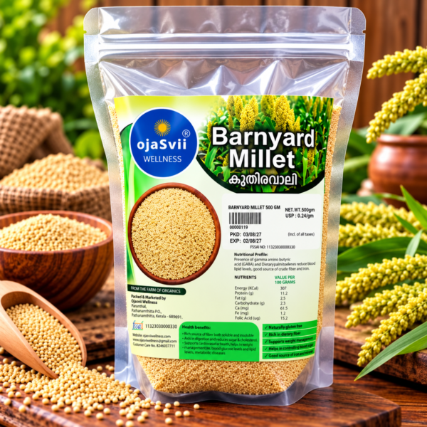 Barnyard Millet (Kavadapullu / കവാദപ്പുല്ലു / കുതിരവാലി) 500gm